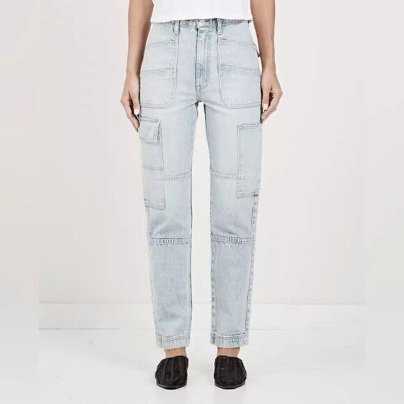 Slvrlake Savior West Coast Blue Jeans High Rise Cargo Size 24 - Picture 8 of 13